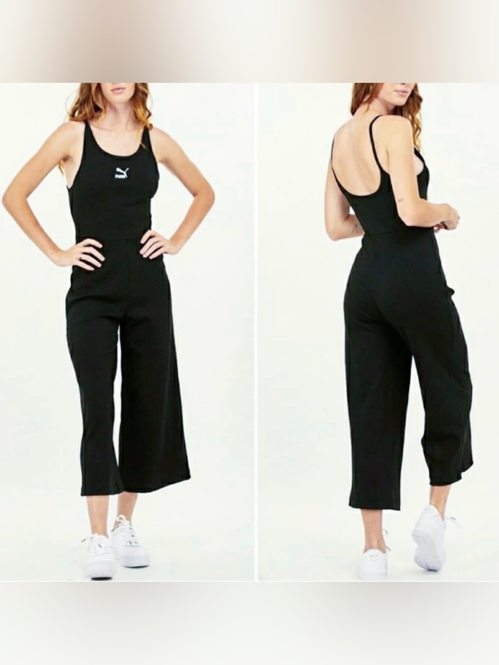 PUMA TANK JUMPSUIT CLASSICS PUMA RIB ONE PIECE SIZE LARGE 💎NWT